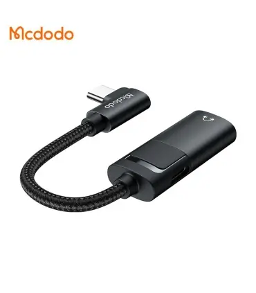 تبدیل تایپ سی به جک 3.5 میلیمتری AUX+پورت تایپ سی مک دودو مدل Mcdodo CA-1880