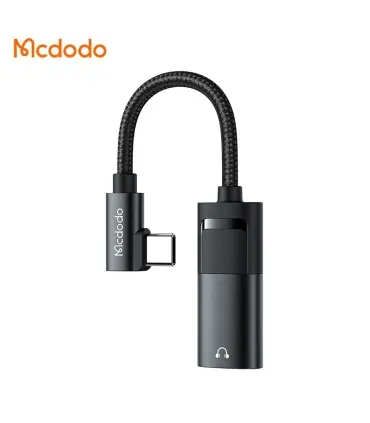تبدیل تایپ سی به جک 3.5 میلیمتری AUX+پورت تایپ سی مک دودو مدل Mcdodo CA-1880