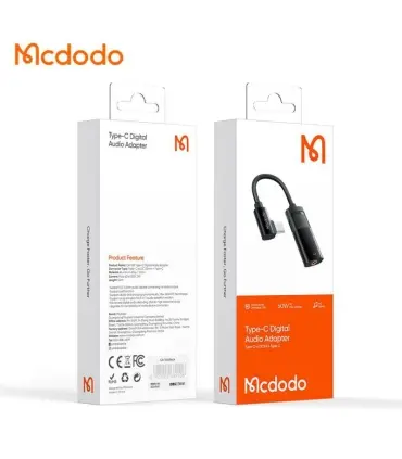 تبدیل تایپ سی به جک 3.5 میلیمتری AUX+پورت تایپ سی مک دودو مدل Mcdodo CA-1880