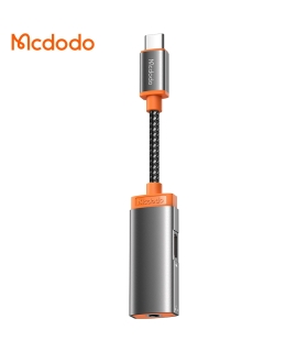 تبدیل تایپ سی به جک 3.5 میلیمتری AUX+پورت تایپ سی مک دودو مدل MCDODO CA-0500