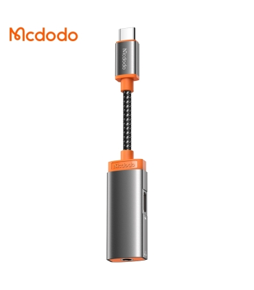 تبدیل تایپ سی به جک 3.5 میلیمتری AUX+پورت تایپ سی مک دودو مدل MCDODO CA-0500