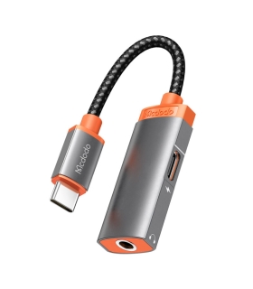 تبدیل تایپ سی به جک 3.5 میلیمتری AUX+پورت تایپ سی مک دودو مدل MCDODO CA-0500