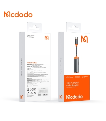 تبدیل تایپ سی به جک 3.5 میلیمتری AUX+پورت تایپ سی مک دودو مدل MCDODO CA-0500