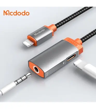 تبدیل لایتنینگ به جک 3.5 میلیمتری AUX و پورت لایتنینگ مک دودو مدل MCDODO CA-6710