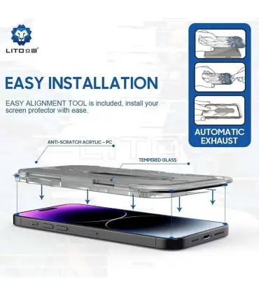 گلس قالب دار پرایوسی توری دار لیتو آیفون 13 پرو مکس/14 پلاس Lito D+ Privacy Tools Magic Glass Box