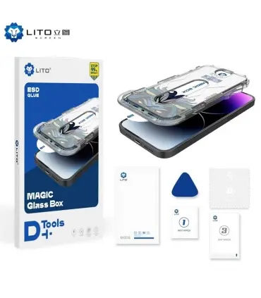 گلس قالب دار لیتو آیفون 14 پرو مکس Lito D+ Tools Magic Glass Box Apple iPhone 14 Pro Max