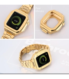 بند و کاور فلزی لاکچری اپل واچ 44/45 میلیمتری Case apple watch 45/44mm Luxury