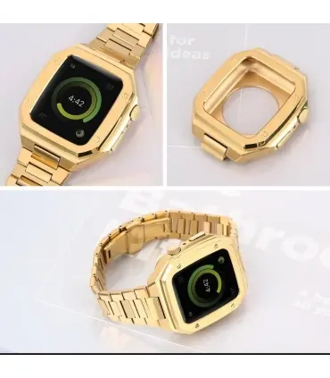 بند و کاور فلزی لاکچری اپل واچ 44/45 میلیمتری Case apple watch 45/44mm Luxury