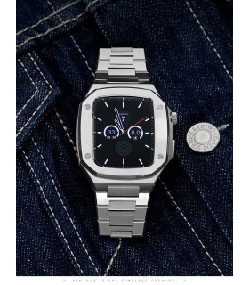 بند و کاور فلزی لاکچری اپل واچ 44/45 میلیمتری Case apple watch 45/44mm Luxury