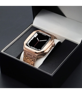 بند و کاور فلزی زنبوری لاکچری اپل واچ 44/45 میلیمتری Case apple watch 45/44mm Luxury