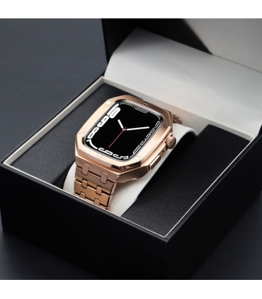 بند و کاور فلزی زنبوری لاکچری اپل واچ 44/45 میلیمتری Case apple watch 45/44mm Luxury
