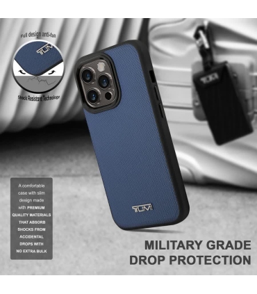 کاور سی جی موبایل مدل تامی چرمی مگسیف دار ایفون Case Cg Mobile Tumi Leather Iphone14 Pro Max