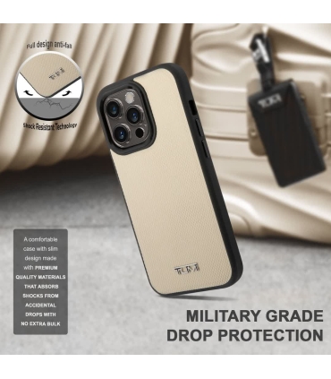 کاور سی جی موبایل مدل تامی چرمی مگسیف دار ایفون Case Cg Mobile Tumi Leather Iphone14 Pro Max