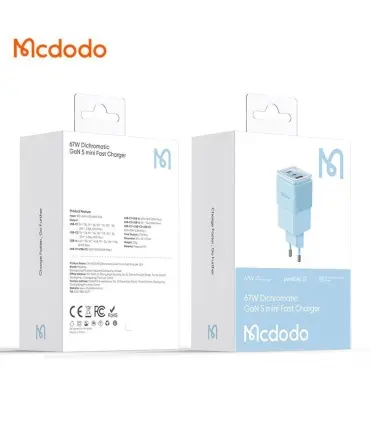 شارژر آداپتور دیواری مینی 3 پورت 67 وات مک دودو مدل MCDODO CH-150 GAN5