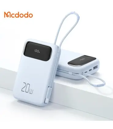 پاوربانک 20 وات 10000 مک دودو مدل MCDODO MC-324 با کابل متصل تایپ سی
