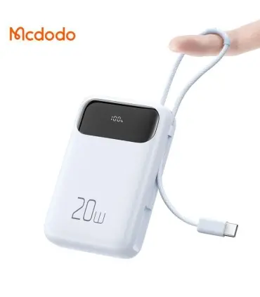پاوربانک 20 وات 10000 مک دودو مدل MCDODO MC-324 با کابل متصل تایپ سی