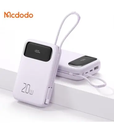 پاوربانک 20 وات 10000 مک دودو مدل MCDODO MC-324 با کابل متصل تایپ سی