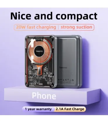 پاوربانک مگسیف دار سوپرفست شارژ ترانیو TRANYOO T-F19