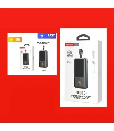 پاوربانک ترانیو مدلT-K03ظرفیت 30000 میلی آمپر