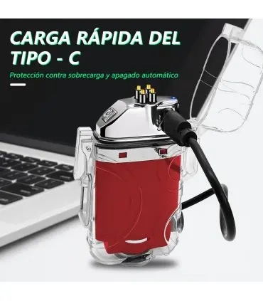 فندک شارژی الکترونیکی دارای چراغ قوه