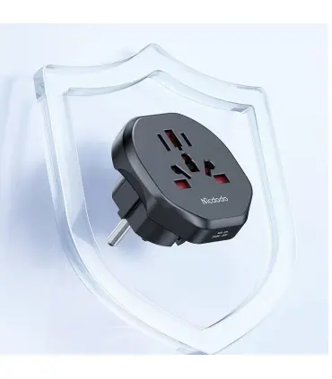 تبدیل برق مک دودو مدل Universal Travel Adapter Macdodo C-455| تبدیل برق مک دودو دارایه تبدیل US, EU, AU, UK, CN-1, CN-2 قابلیت متصل کردن تمامی اداپتورها کیفیت ساخت بالا ساخته شده توسط برند مشهور مک دودو 