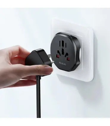 تبدیل برق مک دودو مدل Universal Travel Adapter Macdodo C-455| تبدیل برق مک دودو دارایه تبدیل US, EU, AU, UK, CN-1, CN-2 قابلیت متصل کردن تمامی اداپتورها کیفیت ساخت بالا ساخته شده توسط برند مشهور مک دودو 