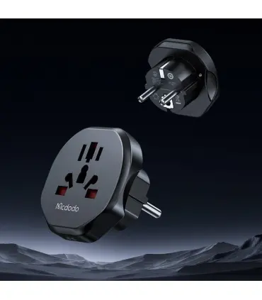تبدیل برق مک دودو مدل Universal Travel Adapter Macdodo C-455| تبدیل برق مک دودو دارایه تبدیل US, EU, AU, UK, CN-1, CN-2 قابلیت متصل کردن تمامی اداپتورها کیفیت ساخت بالا ساخته شده توسط برند مشهور مک دودو 