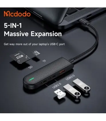 هاب 5 پورت مک دودو مدل Mcdodo HUB 5 IN1 USB HU-143|مک دودو MCDODO