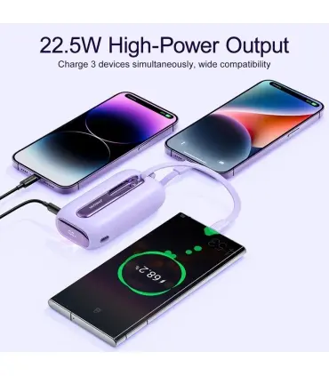 پاوربانک جویروم 10 هزار میلی امپر مدل Mini Power Bank Joyroom JR-L012| پاوربانک مینی جویروم 10 هزار میلی امپرمدل JR-L012 22.5 وات کوچک و قاب حمل رنگ بندی زیبا جذاب ساخت شرکت معروف جویروم 