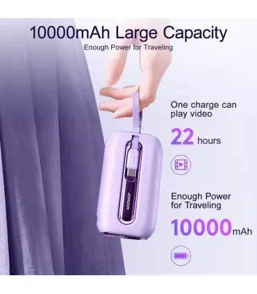 پاوربانک جویروم 10 هزار میلی امپر مدل Mini Power Bank Joyroom JR-L012| پاوربانک مینی جویروم 10 هزار میلی امپرمدل JR-L012 22.5 وات کوچک و قاب حمل رنگ بندی زیبا جذاب ساخت شرکت معروف جویروم 