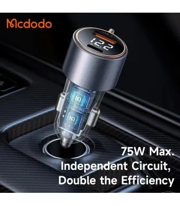 شارژر فندکی مک دودو 75 واتی مدل Mcdodo Car Charger PD75W CC-369 شارژر فندکی مک دودو برند مک دودو&nbsp; CC-369 &nbsp;75 وات تایپ سی&nbsp; و usb کوچک و قابلیت متصل کردن به تمامی خودروها PD TYPE C ساخت شرکت معروف مک دودو |