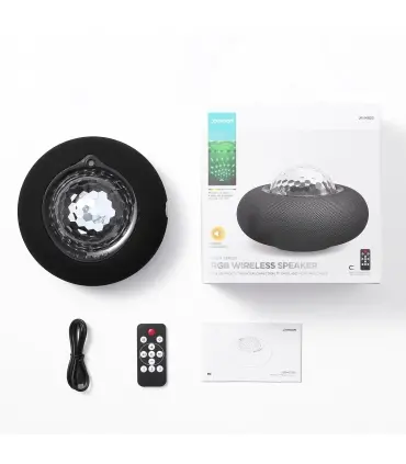 اسپیکر لاکچری جویروم مدل Joyroom SPEAKER BLUETOOTH MS-02| اسپیکر رقص نوردار جویروم مدل JR-ms02 رقص نور بسیار عالی کیفیت صدای عالی نورپردازی RGB ساخت شرکت معروف جویروم 