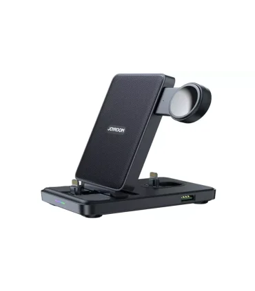 شارژر 4 کاره تاشو لاتنینگ جویروم مدل Joyroom 4 in 1 Wireless Charging Stand JR-WQS02| شارژر 4 کاره لاتنینگ جویروم مدل JR-WQS02 طراحی حرفه ای کوچک و قاب حمل قابلیت متصل شدن تایپ سی و شارژر ساعت هوشمند ساخت شرکت معروف جویروم 