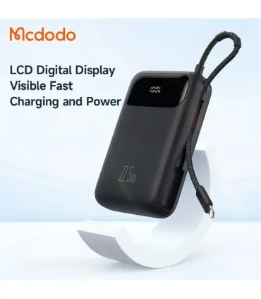پاوربانک 20 هزار میلی امپر مک دودو مدل MCDODO POWER BANK Digital Display 20000mAh MC-3710| پاوربانک 20 هزار میلی امپر لاتنینگ 22.5 وات مک دودو برند مک دودو&nbsp; MC-3710 22.5 وات فست دارای کابل لاتنینگ کیفیت ساخت بالا 20 هزار میلی امپر ساخت شرکت معروف مک دودو 
