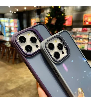 قاب پشت شفاف ایفون 15پرو Case DOYERS IPHONE 15 PRO| مناسب ایفون 15 پرو رنگ بندی زیبا و لاکچری مقاوم در برابر ضربه کیفت ساخت بالا دور لنز فلزی برند اورجینال DOYERS 