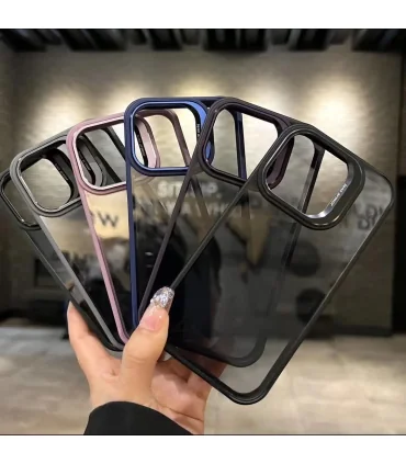 قاب پشت شفاف ایفون 15پرو Case DOYERS IPHONE 15 PRO| مناسب ایفون 15 پرو رنگ بندی زیبا و لاکچری مقاوم در برابر ضربه کیفت ساخت بالا دور لنز فلزی برند اورجینال DOYERS 