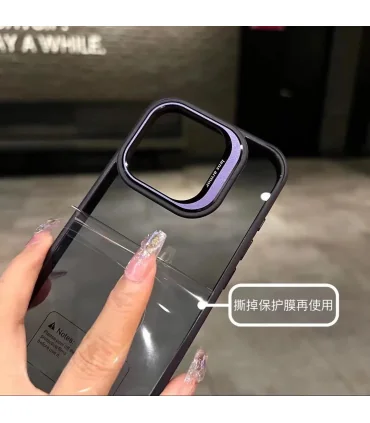 قاب پشت شفاف ایفون 15پرو Case DOYERS IPHONE 15 PRO| مناسب ایفون 15 پرو رنگ بندی زیبا و لاکچری مقاوم در برابر ضربه کیفت ساخت بالا دور لنز فلزی برند اورجینال DOYERS 