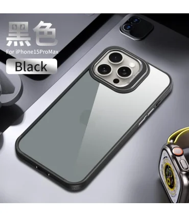 قاب پشت شفاف ایفون 15پرو Case DOYERS IPHONE 15 PRO| مناسب ایفون 15 پرو رنگ بندی زیبا و لاکچری مقاوم در برابر ضربه کیفت ساخت بالا دور لنز فلزی برند اورجینال DOYERS 