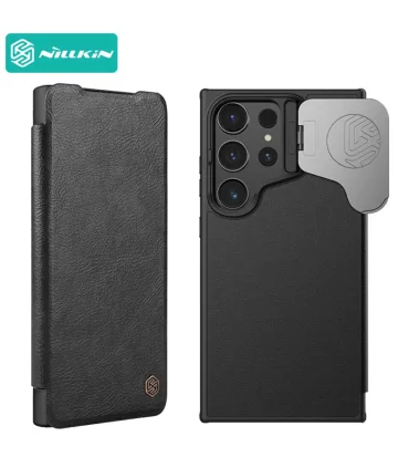 کیف چرمی نیلکین اس 24 اولترا Nillkin Qin Prop Leather S24 Ultra| مخصوص اس 24 اولترا کیفیت عالی دارای مخافظ لنز رنگ بندی های زیبا برند اورجینال نیلکین 
