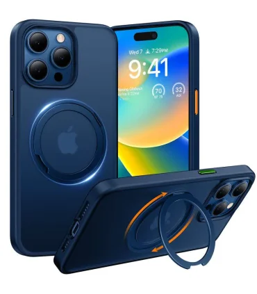 قاب مگسیف دار جمگوکیت ایفون 15 پرو مکس Case Magsafe JMGOKIT Stand Iphone 15 Pro Max| مناسب ایفون 15 پرو مکس دارای مگسیف قوی رنگ بندی جذاب و خاص مگسیف قابلیت هولدر شدن دارد درکمه های بسیار روان برند اورجینال jmgokit 