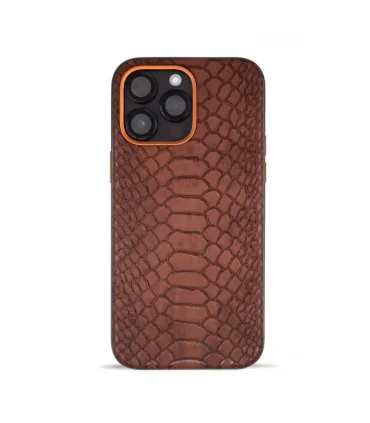 قاب چرمی پوست ماری مک کوی ایفون 14 پرو مکس LEATHER SNAKESKIN CASE MACCOY IPHONE 14 PRO MAX|مک کوی MACCOY