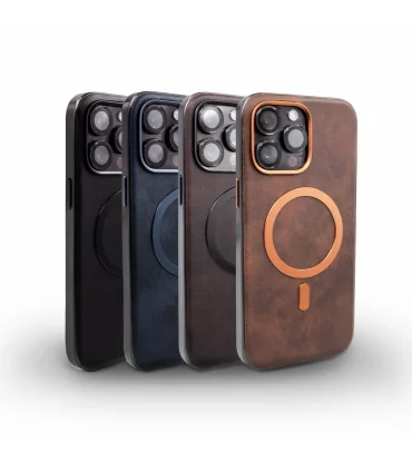قاب چرمی مگسیف دار مک کوی ایفون 14 پرو مکس MILITARY LEATHER CASE MACCOY IPHONE 14 PRO MAX|مناسب ایفون 14 پرو مکس چرم با کیفیت مقاوم در برابر ضربه مگسیف قوی برند اورجینال مک کوی