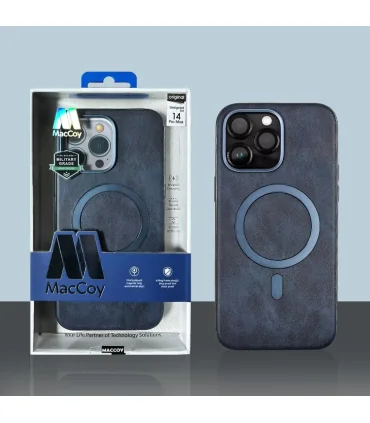 قاب چرمی مگسیف دار مک کوی ایفون 12 پرو MILITARY LEATHER CASE MACCOY IPHONE 12 PRO|مناسب ایفون 12 پرو چرم با کیفیت مقاوم در برابر ضربه مگسیف قوی برند اورجینال مک کوی