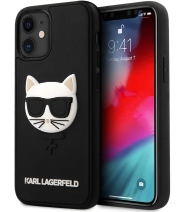 قاب کارل برجسته ایفون 12 مینی Case Karl Iphone 12 Mini| مناسب ایفون 12 مینی جنس سیلیکون طرح برجسته برند اورجینال کارل 
