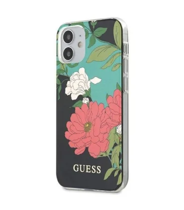 قاب گس طرح گل ایفون 12 مینی Case GUESS IPHONE 12 MINI| مناسب ایفون 12 مینی جنس PC طرح گل برند اورجینال گس 