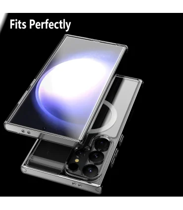 قاب مگسیف دار یونیک اس 22 اولترا Case magsafe Unique S22 ultra| مناسب گلکسی اس 22 اولترا شفاف مگسیف قوی کیفیت بالا 