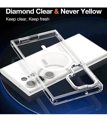 قاب مگسیف دار یونیک اس 23 اف ای Case magsafe Unique S23 FE| مناسب گلکسی اس 23 اف ای شفاف مگسیف قوی کیفیت بالا 