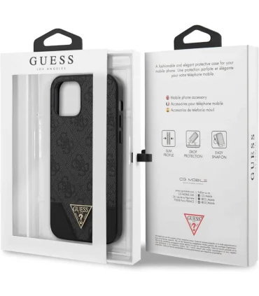 قاب اورجینال چرمی گس برجسته ایفون Case GUESS Iphone 12 pro|قاب  اصل گس ایفون 12 پرو CG MOBILE زیبای و جذابیت کلاسیک مقاومت بالا در ضربات احتمالی تهیه شده از چرم درجه یک کمپانی معروف CG MOBILE  لوگوی برجسته جذاب طراحی بی نظیر و شیک این محصول دارای مجوز رسمی گس  CG Mobile است