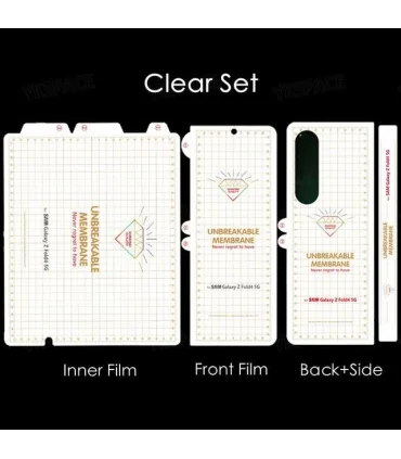 برچسب صفحه نمایش زد فولد 5 کامل tpu protector 360 Z Fold 5| برچسب صفحه زد فولد 5 پوشش 360 درجه پوشش صفحه نمایش بزرگ و کوچک پوشش پشت گوشی پوشش لولایی گوشی کاملا شفاف نصب آسان پک کامل 