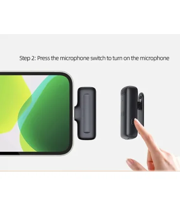 میکروفون بی سیم 2 عددی مخصوص تایپ سی Pack 2 Wireless Microphones with for TYPE-C| میکروفون بی سیم 2 عددی مخصوص تایپ سی Pack 2 Wireless Microphones with for TYPE-Cمناسب گوشی های تایپ سی 2 عدد فرستنده (میکروفون) 1عدد گیرنده همراه کیس محافظ کیفیت خوب دارای نویز کنسلینگ 
